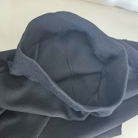 Tahari Pull-On Wide Leg Pants Elastic Waistline Ankle Slit Colorblock - Size S/6 - Picture 4 of 11